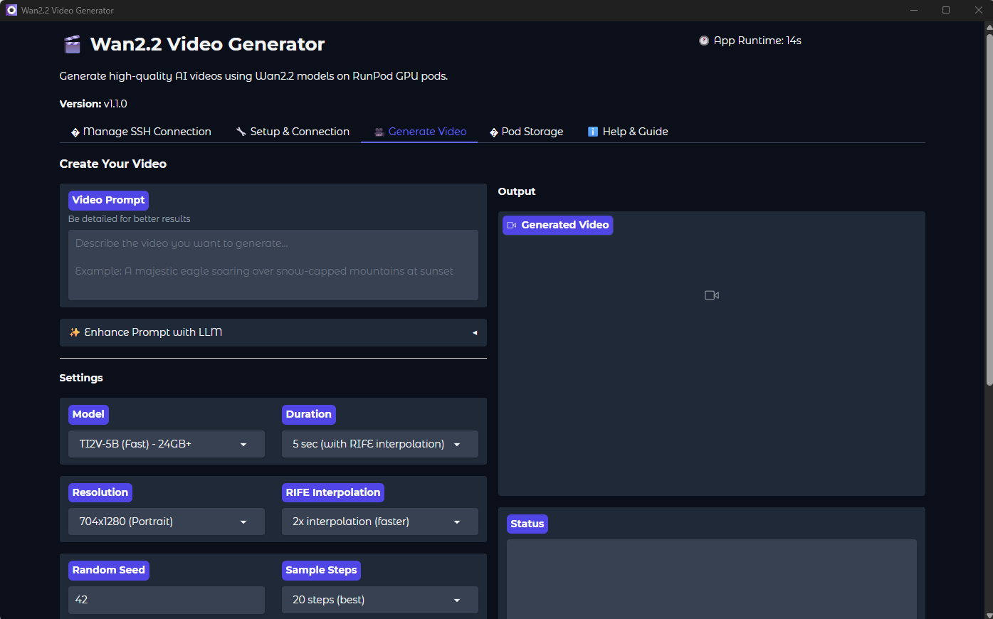 Wan2.2 Video Generator: AI Video Generation Without ComfyUI